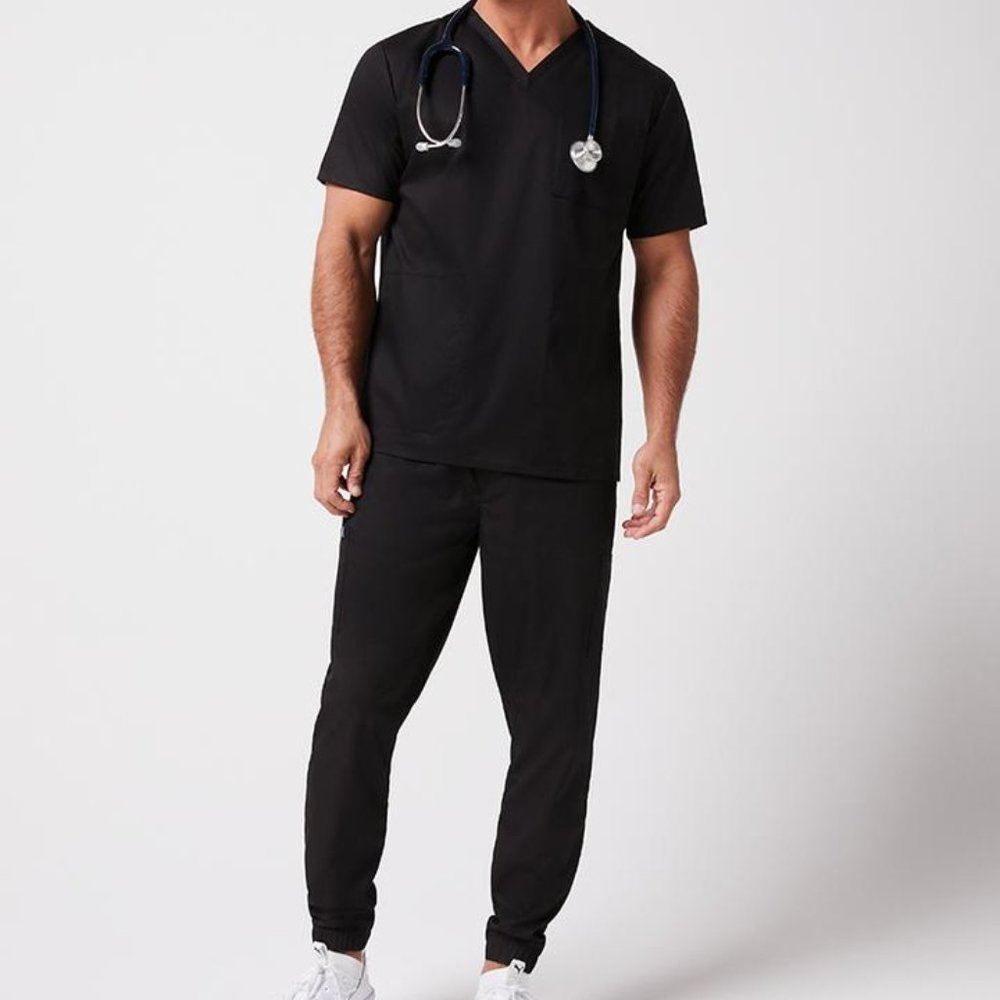Classic Black Men's Top And Pants